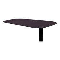 Tavolino Laterale da Divano Nastätten Metallo Piano Trapezoidale - Nero opaco [en.casa]