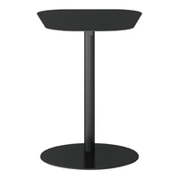 Tavolino Laterale da Divano Nastätten Metallo Piano Trapezoidale - Nero opaco [en.casa]