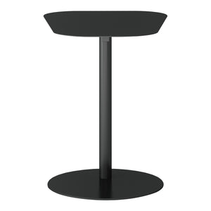 Tavolino Laterale da Divano Nastätten Metallo Piano Trapezoidale - Nero opaco [en.casa]