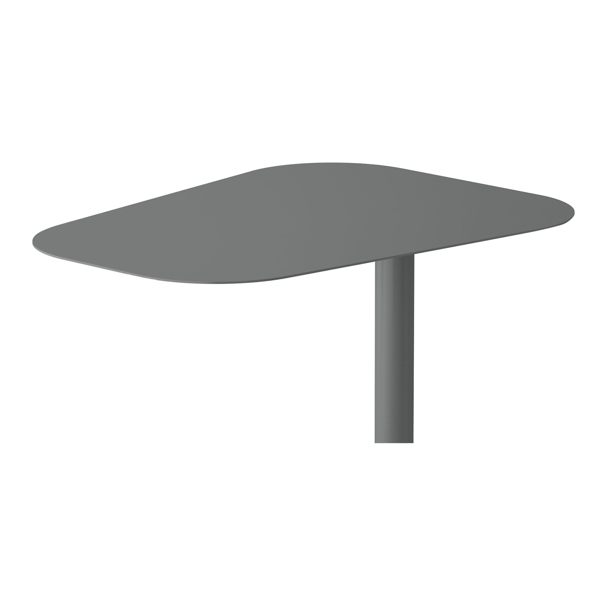 Tavolino Laterale da Divano Nastätten Metallo Piano Trapezoidale - Grigio opaco [en.casa]