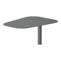 Tavolino Laterale da Divano Nastätten Metallo Piano Trapezoidale - Grigio opaco [en.casa]