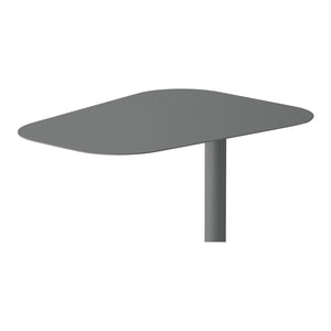 Tavolino Laterale da Divano Nastätten Metallo Piano Trapezoidale - Grigio opaco [en.casa]