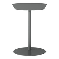 Tavolino Laterale da Divano Nastätten Metallo Piano Trapezoidale - Grigio opaco [en.casa]