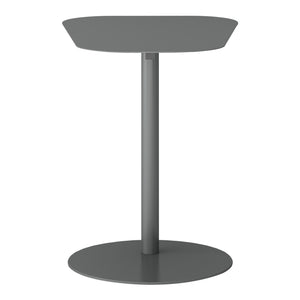 Tavolino Laterale da Divano Nastätten Metallo Piano Trapezoidale - Grigio opaco [en.casa]