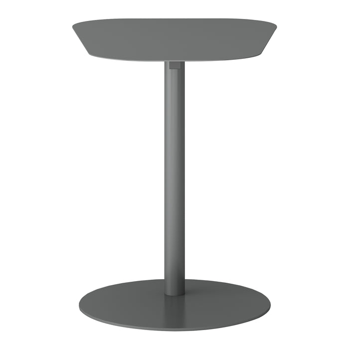 Tavolino Laterale da Divano Nastätten Metallo Piano Trapezoidale - Grigio opaco [en.casa]