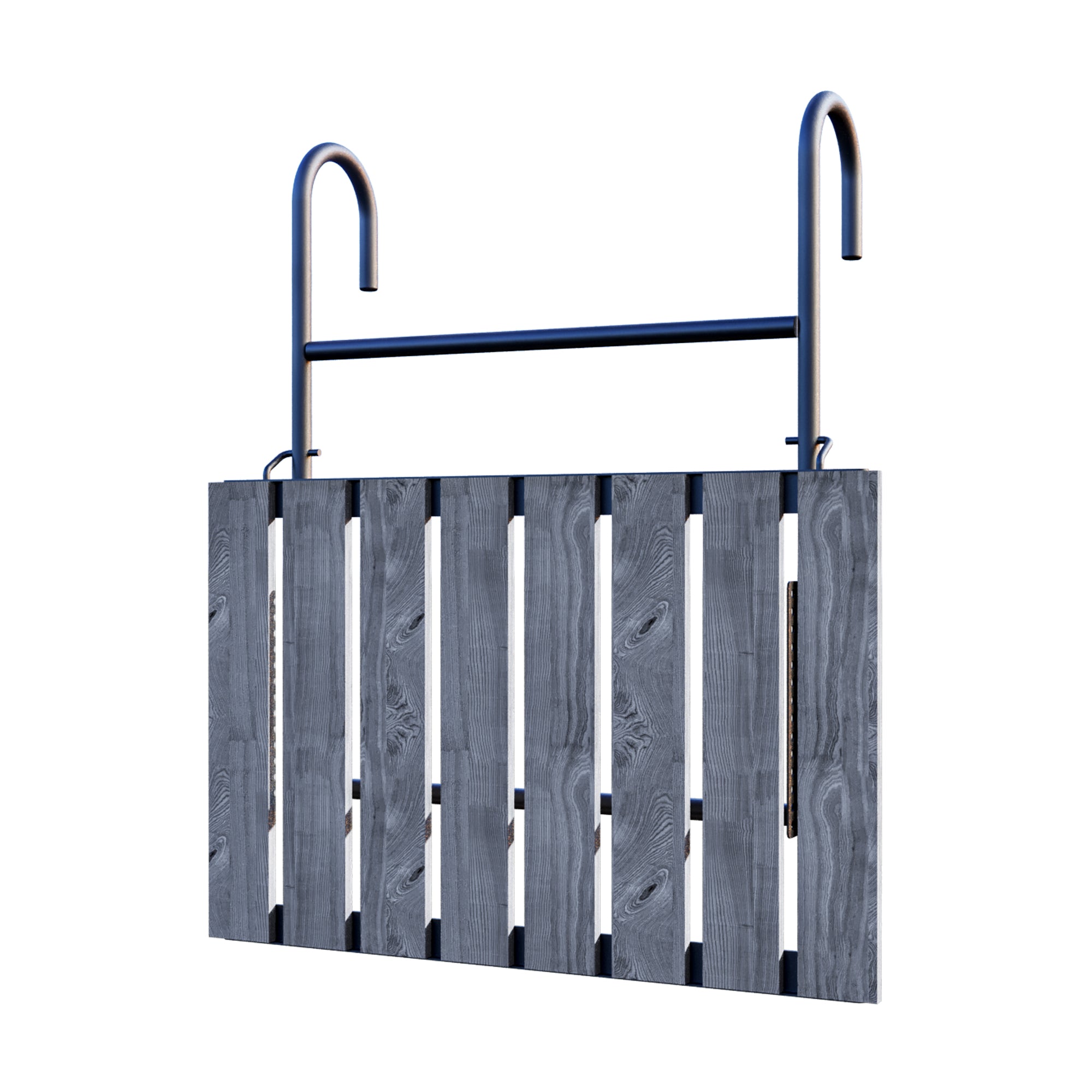 Tavolino da Ringhiera Petäjävesi Tavolino Appeso da Balcone Piano Regolabile - Grigio venato [en.casa]