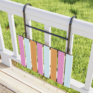 Tavolino da Ringhiera Petäjävesi Tavolino Appeso da Balcone Piano Regolabile - Multicolore [en.casa]