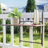 Tavolino da Ringhiera Petäjävesi Tavolino Appeso da Balcone Piano Regolabile - Multicolore [en.casa]