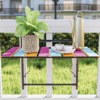 Tavolino da Ringhiera Petäjävesi Tavolino Appeso da Balcone Piano Regolabile - Multicolore [en.casa]
