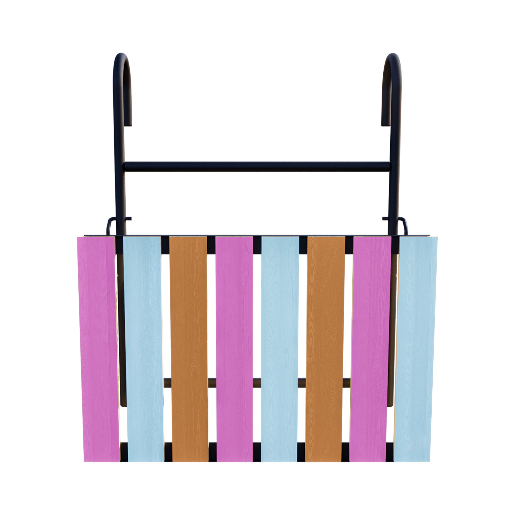 Tavolino da Ringhiera Petäjävesi Tavolino Appeso da Balcone Piano Regolabile - Multicolore [en.casa]