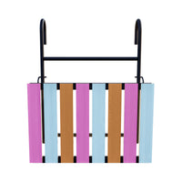 Tavolino da Ringhiera Petäjävesi Tavolino Appeso da Balcone Piano Regolabile - Multicolore [en.casa]