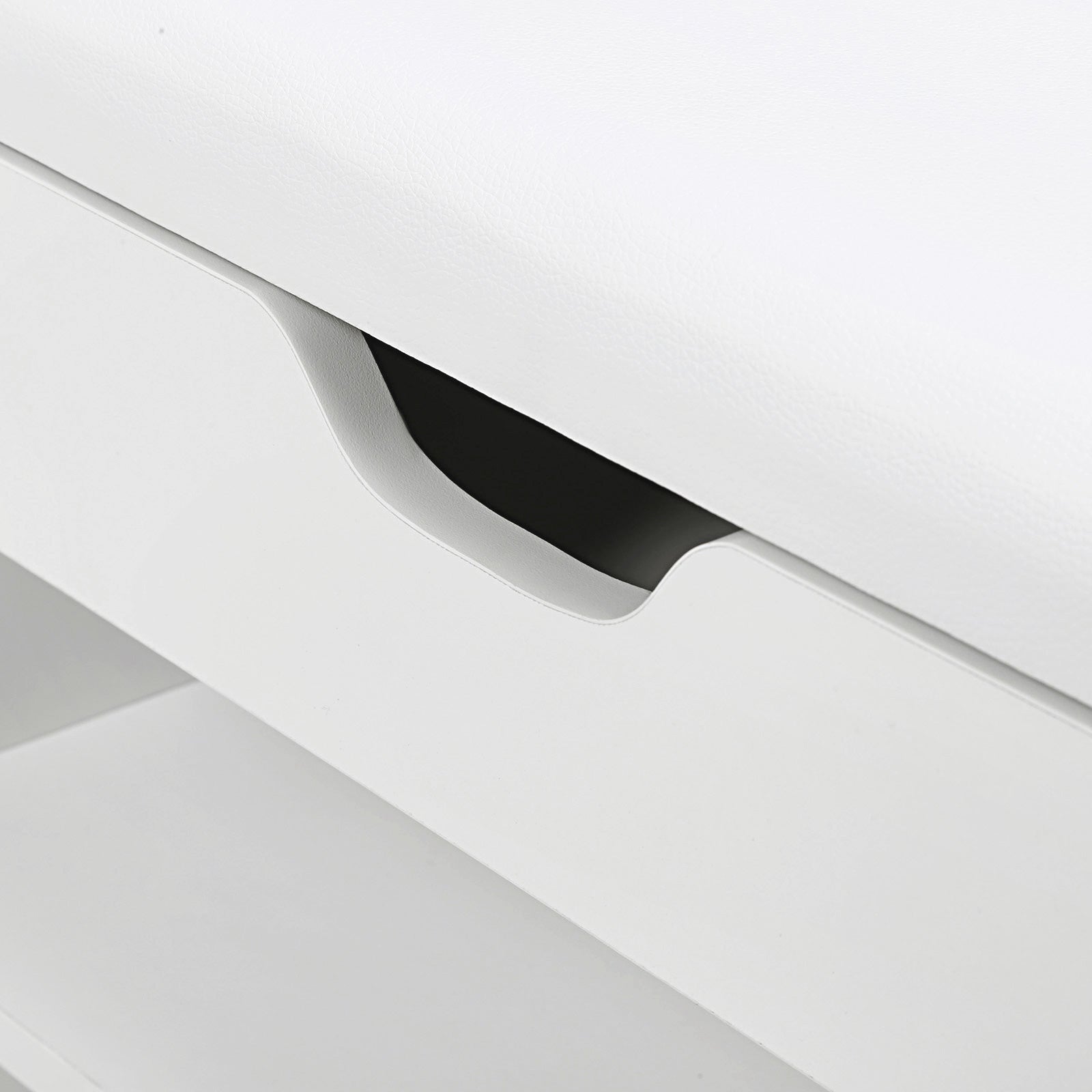 Panca portascarpe con comodo cuscino 3 scomparti panca con seduta 2 livelli 80 x 30 x 44 cm mobile da ingresso portata massima 150 kg bianco 12_0004132