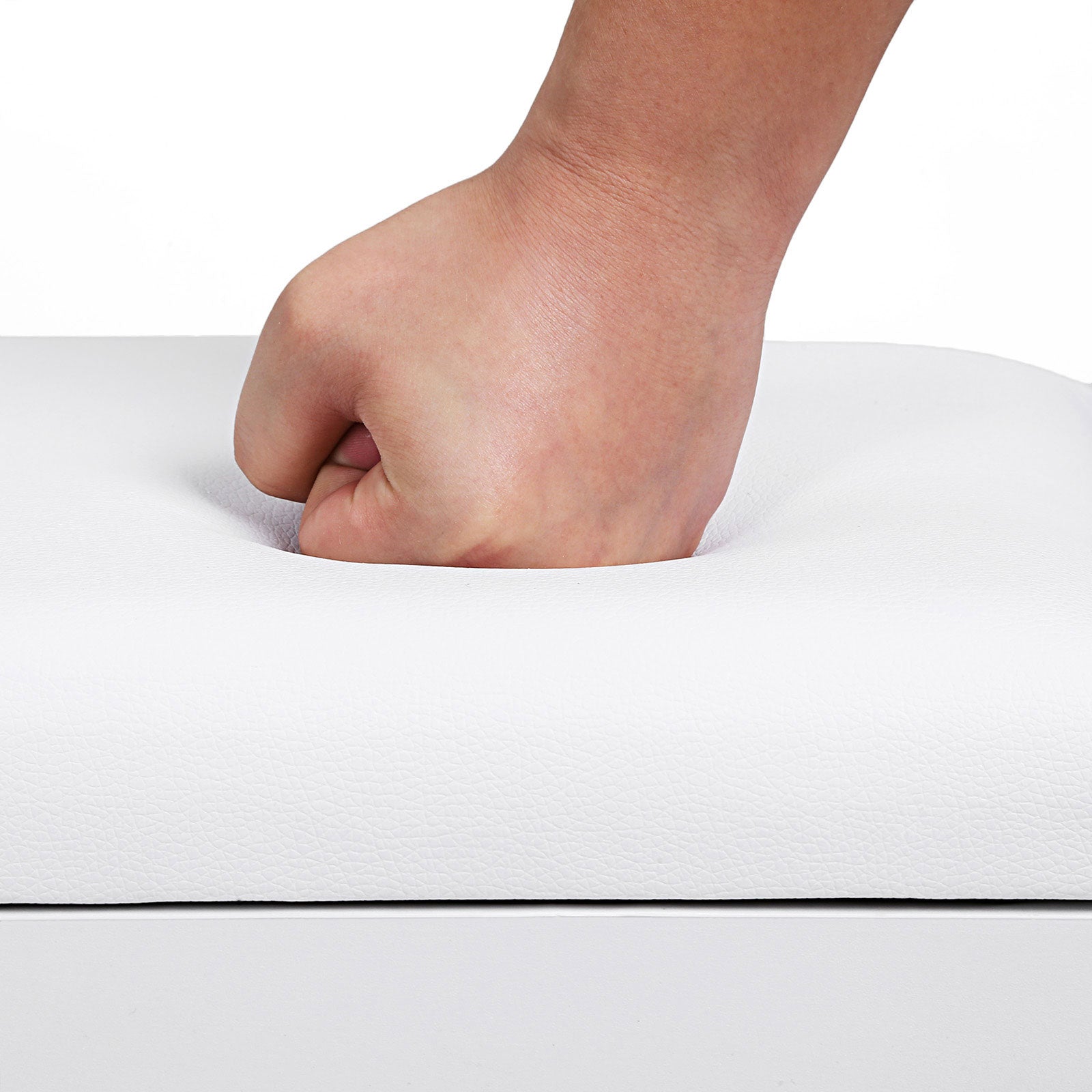 Panca portascarpe con comodo cuscino 3 scomparti panca con seduta 2 livelli 80 x 30 x 44 cm mobile da ingresso portata massima 150 kg bianco 12_0004132