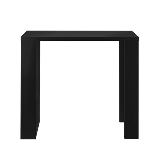 Elegante tavolo da bar con ripiani tavolo da bistrot con 3 ripiani in truciolare 117 x 57 x 107 cm nero 03_0006222
