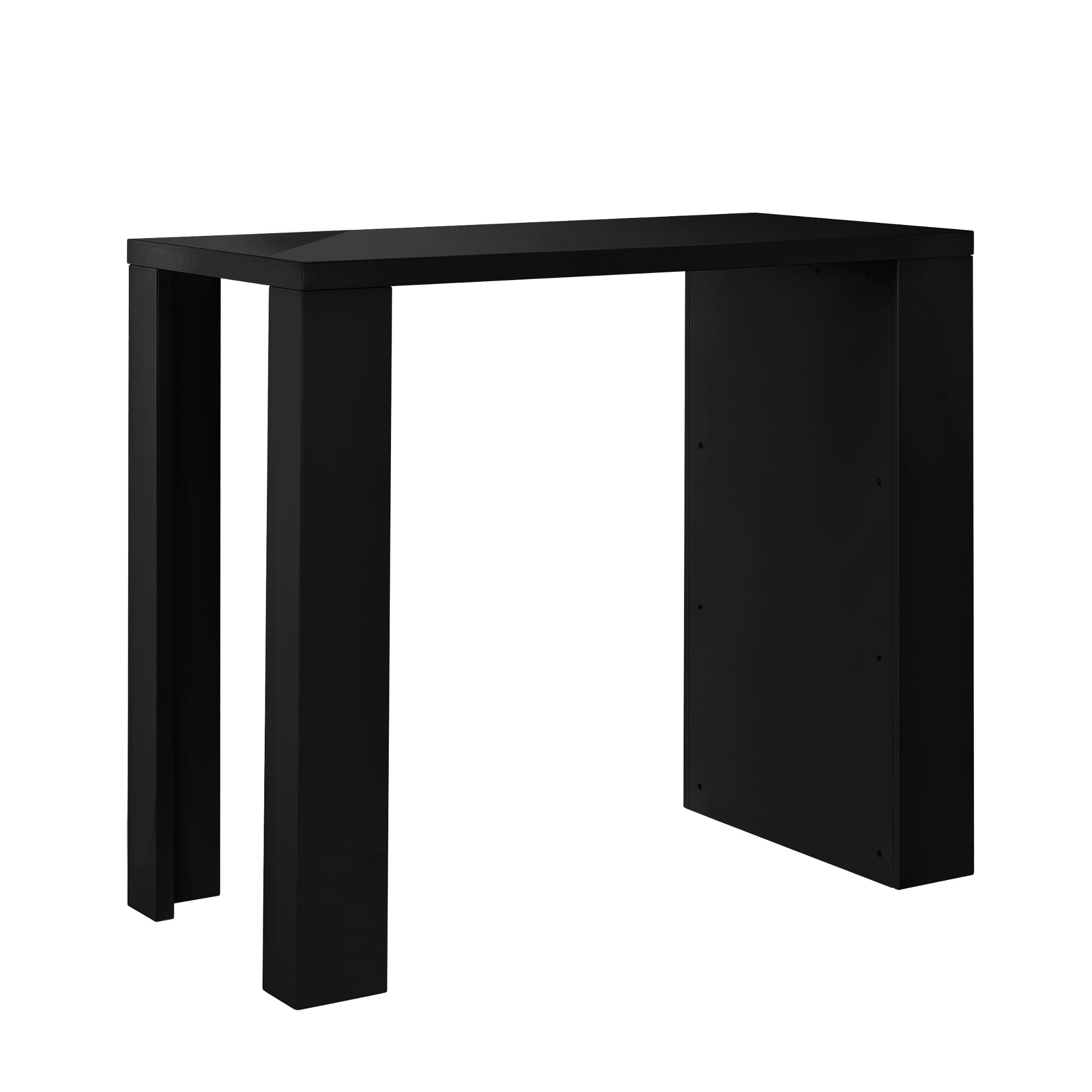 Elegante tavolo da bar con ripiani tavolo da bistrot con 3 ripiani in truciolare 117 x 57 x 107 cm nero 03_0006222