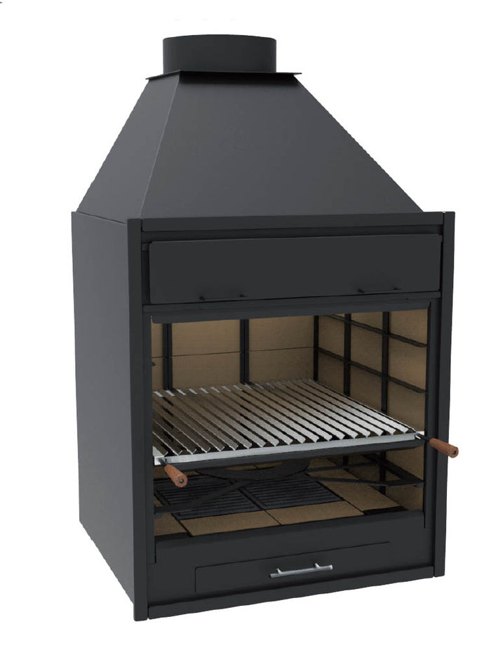 Barbecue BBQ GRANDE FORMATO a carbonella e legna 70 cm