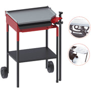 Barbecue BBQ piastra in acciaio lucido e piano cottura 560 x 426 x 5 mm