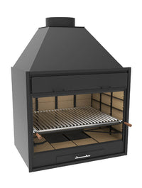 Barbecue BBQGRANDE FORMATO  a carbonella e legna 90 cm