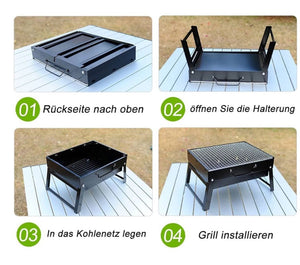 Barbecue Carbone Carbonella Grill Portatile Pieghevole Picnic Campeggio