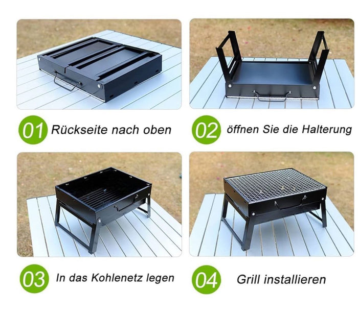 Barbecue Carbone Carbonella Grill Portatile Pieghevole Picnic Campeggio