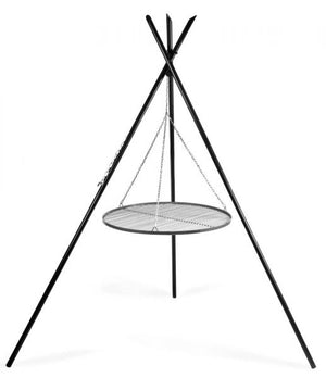 Barbecue Treppiede “TIPI” da 210 cm con Griglia in Acciaio Inox da 50 cm
