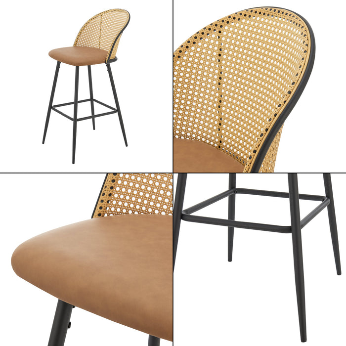 Set di 2 sgabelli da bar 102 x 44 x 63 cm marrone 03_0008731