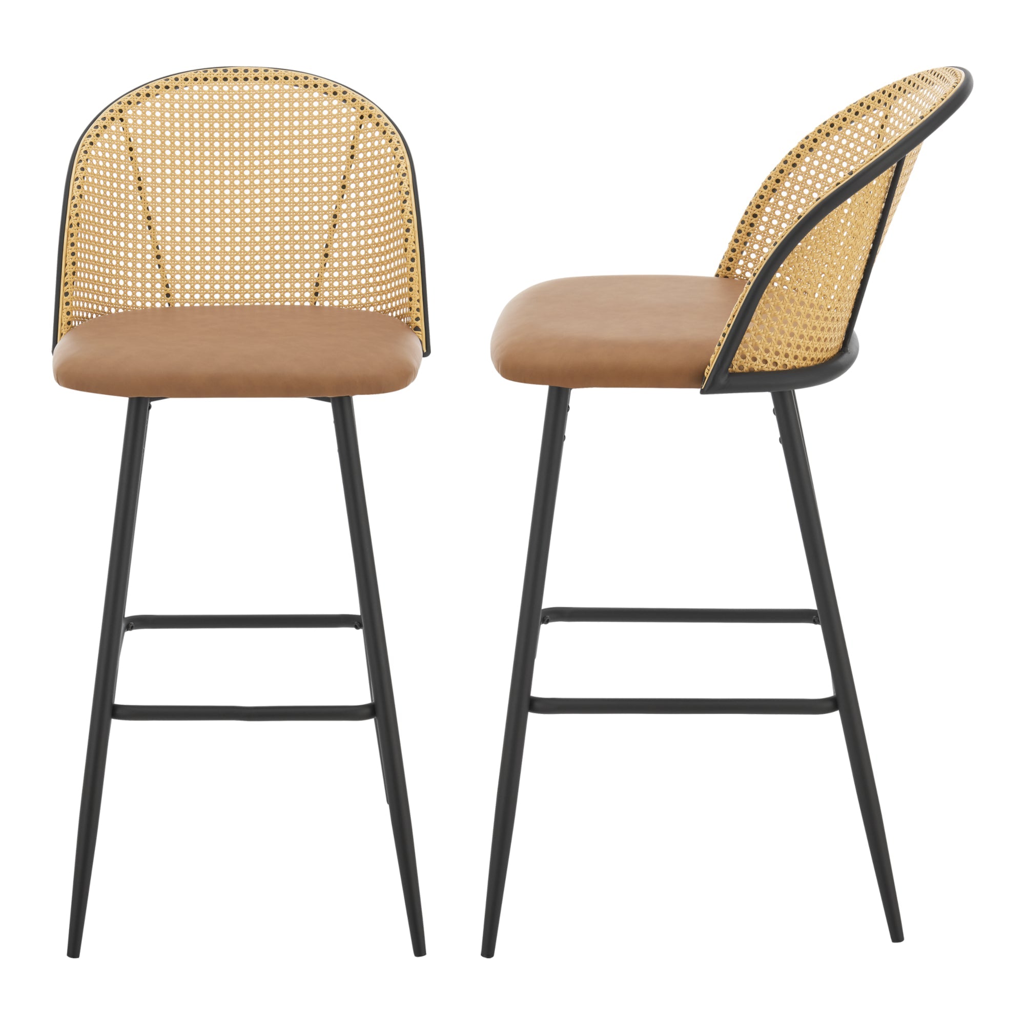 Set di 2 sgabelli da bar 102 x 44 x 63 cm marrone 03_0008731