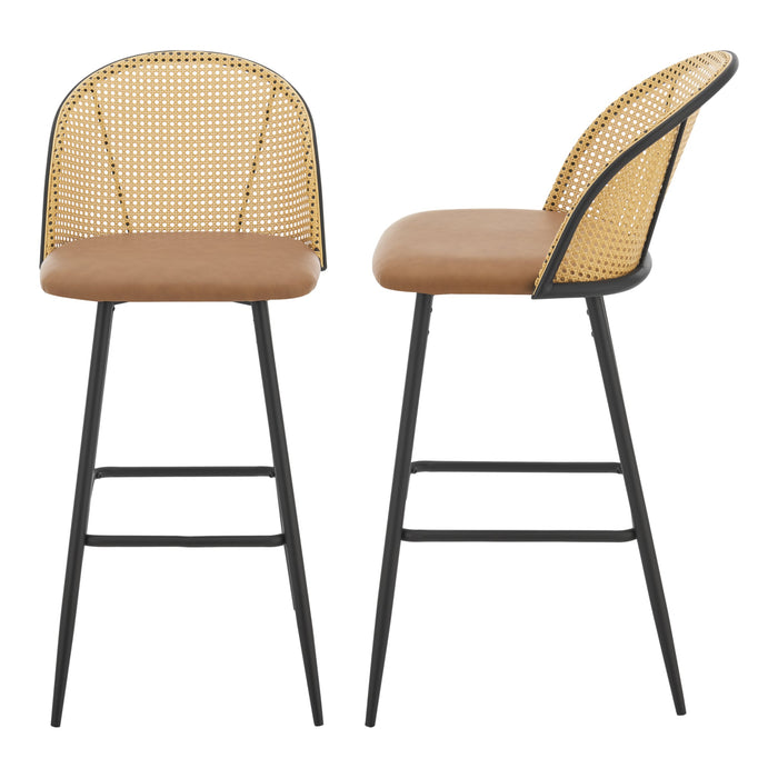 Set di 2 sgabelli da bar 102 x 44 x 63 cm marrone 03_0008731