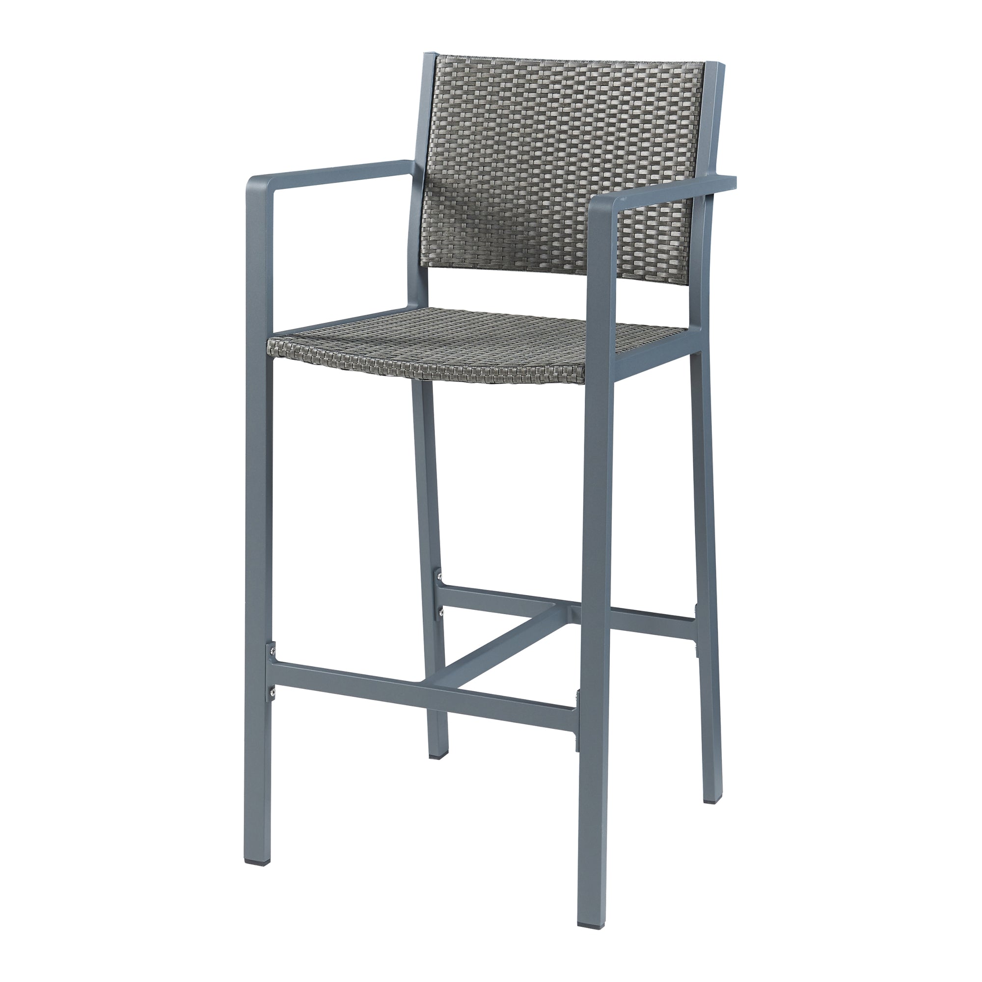 Set di 2 Sgabelli da Bar per Esterno Avise - Antracite / Grigio Scuro casa.pro