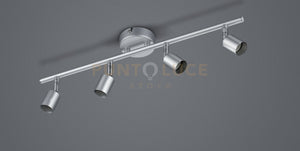 PARIS SENZA LAMPADINA BARRA 4 LUCI ALLUMINIO ATTACCO GU10 L. 50CM