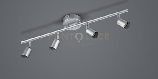 PARIS SENZA LAMPADINA BARRA 4 LUCI ALLUMINIO ATTACCO GU10 L. 50CM