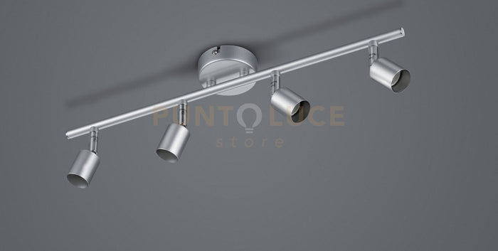 PARIS SENZA LAMPADINA BARRA 4 LUCI ALLUMINIO ATTACCO GU10 L. 50CM