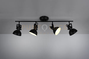 Barra 4 faretti metallo GINA R80154032 79,5cm nero
