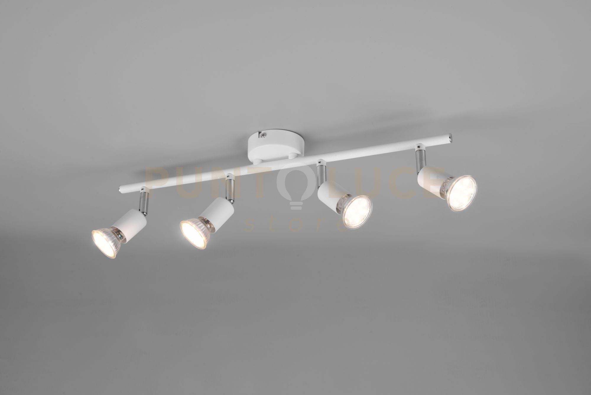 PARIS SENZA LAMPADINA BARRA 4 LUCI BIANCO ATTACCO GU10 L. 50CM