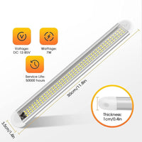 Barra Led sottopensile 12v lampada casa auto con interruttore 30CM 120 LED 15266