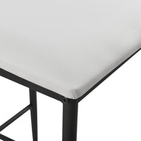 Set Lidköping di 2 Sgabelli da Bar con Schienale - Bianco [en.casa]