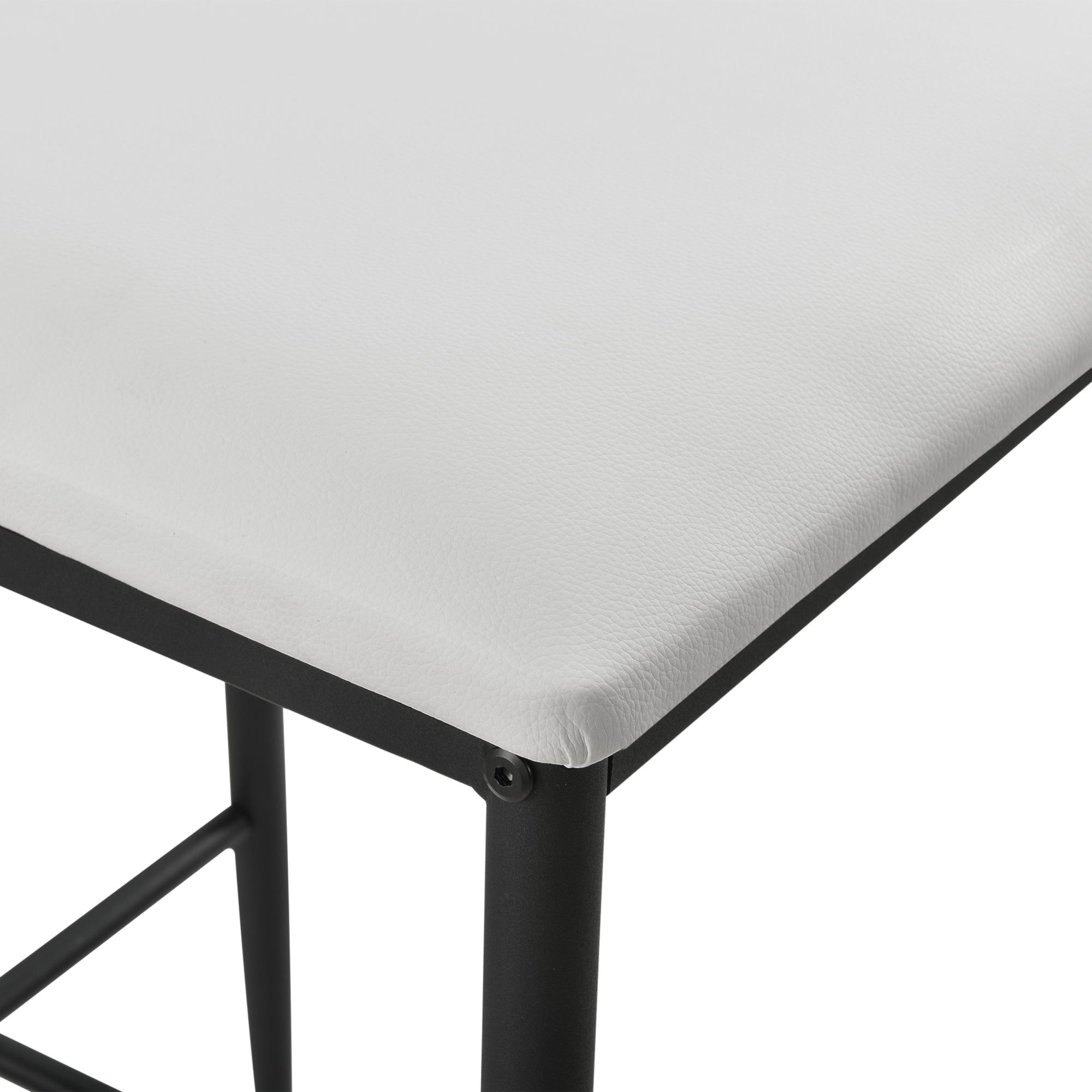 Set Lidköping di 2 Sgabelli da Bar con Schienale - Bianco [en.casa]