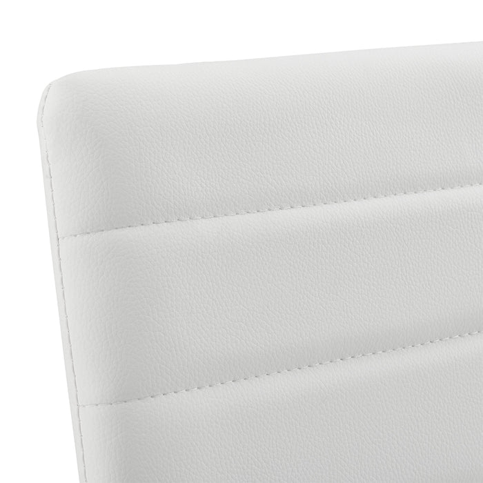 Set di 2 sgabelli sedia da bar con gambe in acciaio e altezza 66 cm bianco nero 03_0005786/2