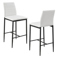 Set Lidköping di 2 Sgabelli da Bar con Schienale - Bianco [en.casa]