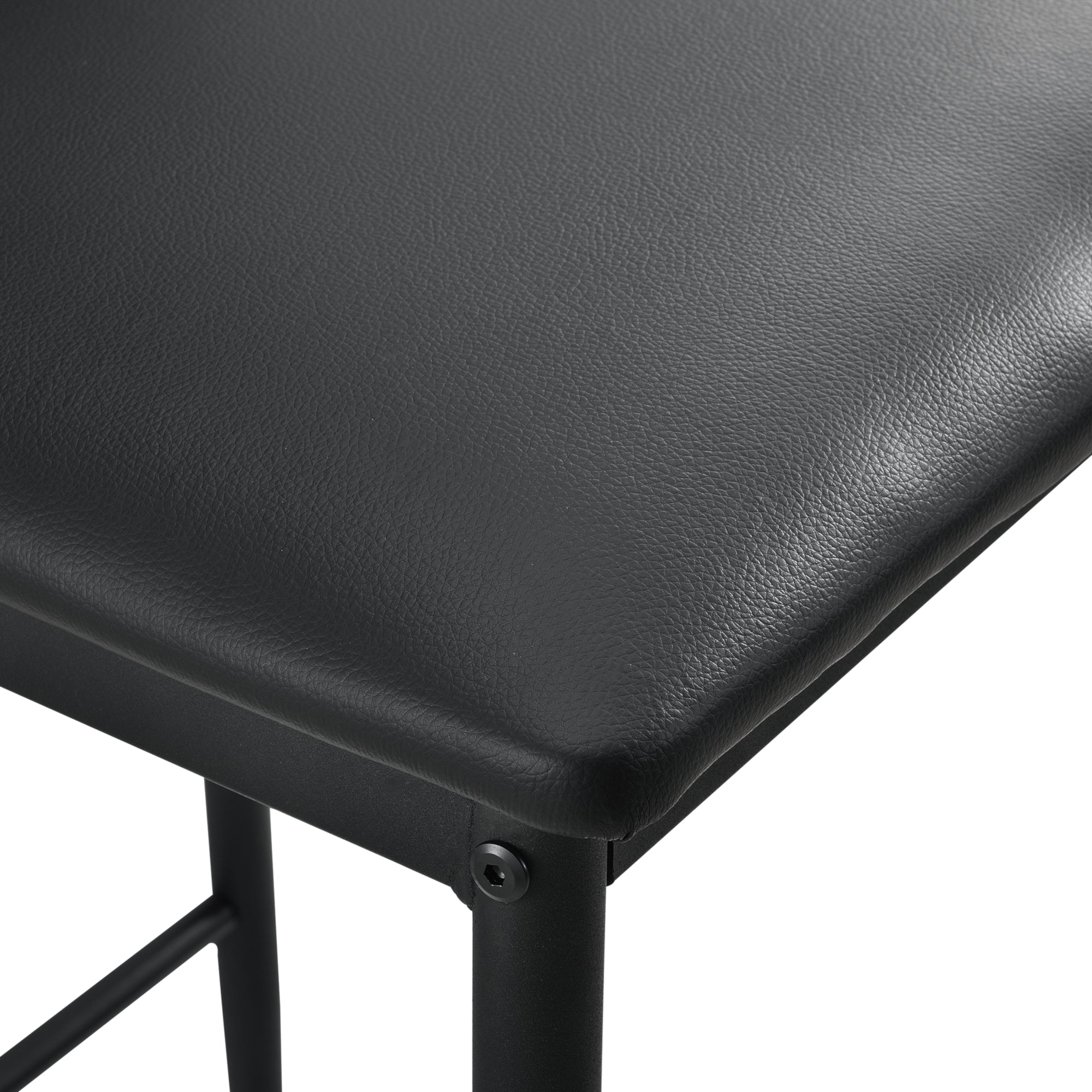 Set Lidköping di 2 Sgabelli da Bar con Schienale - Nero [en.casa]