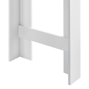 Bancone Tavolo Alto da Bar Kouvola con 3 Scomparti Aperti 110x50x103 cm - Bianco [en.casa]