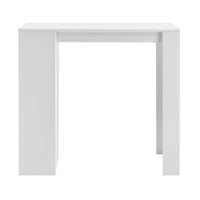 Bancone Tavolo Alto da Bar Kouvola con 3 Scomparti Aperti 110x50x103 cm - Bianco [en.casa]