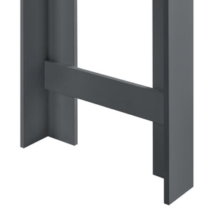 Bancone Tavolo Alto da Bar Kouvola con 3 Scomparti Aperti 110x50x103 cm - Grigio Scuro [en.casa]