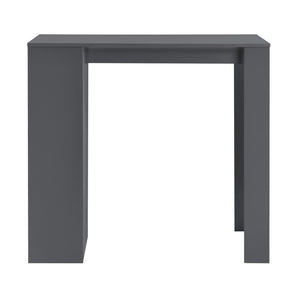 Bancone Tavolo Alto da Bar Kouvola con 3 Scomparti Aperti 110x50x103 cm - Grigio Scuro [en.casa]