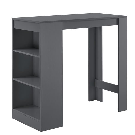 Tavolo da bar con contenitore alto bistrot con 3 ripiani 110 cm grigio scuro 03_0006190