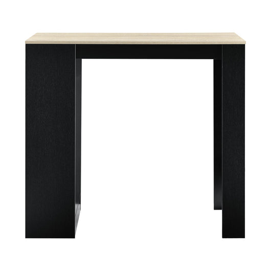 Tavolo da bar con contenitore alto da bistrot con 3 ripiani 110 cm nero e rovere 03_0006191