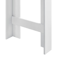 Bancone Tavolo Alto da Bar Kouvola con 3 Scomparti Aperti 110x50x103 cm - Bianco/Effetto Rovere [en.casa]