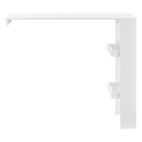 Bancone da Muro Tavolo Alto da Bar 120 x 45 x 106 cm Penisola Cucina con 2 Ripiani - Bianco