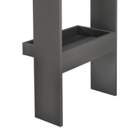 Bancone da Muro Tavolo Alto da Bar 120 x 45 x 106 cm Penisola Cucina con 2 Ripiani - Grigio Scuro