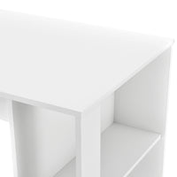 Tavolo Alto da Bar Danderyd Bancone a 3 Ripiani Laterali 120 x 60 x 106 cm - Bianco [en.casa]